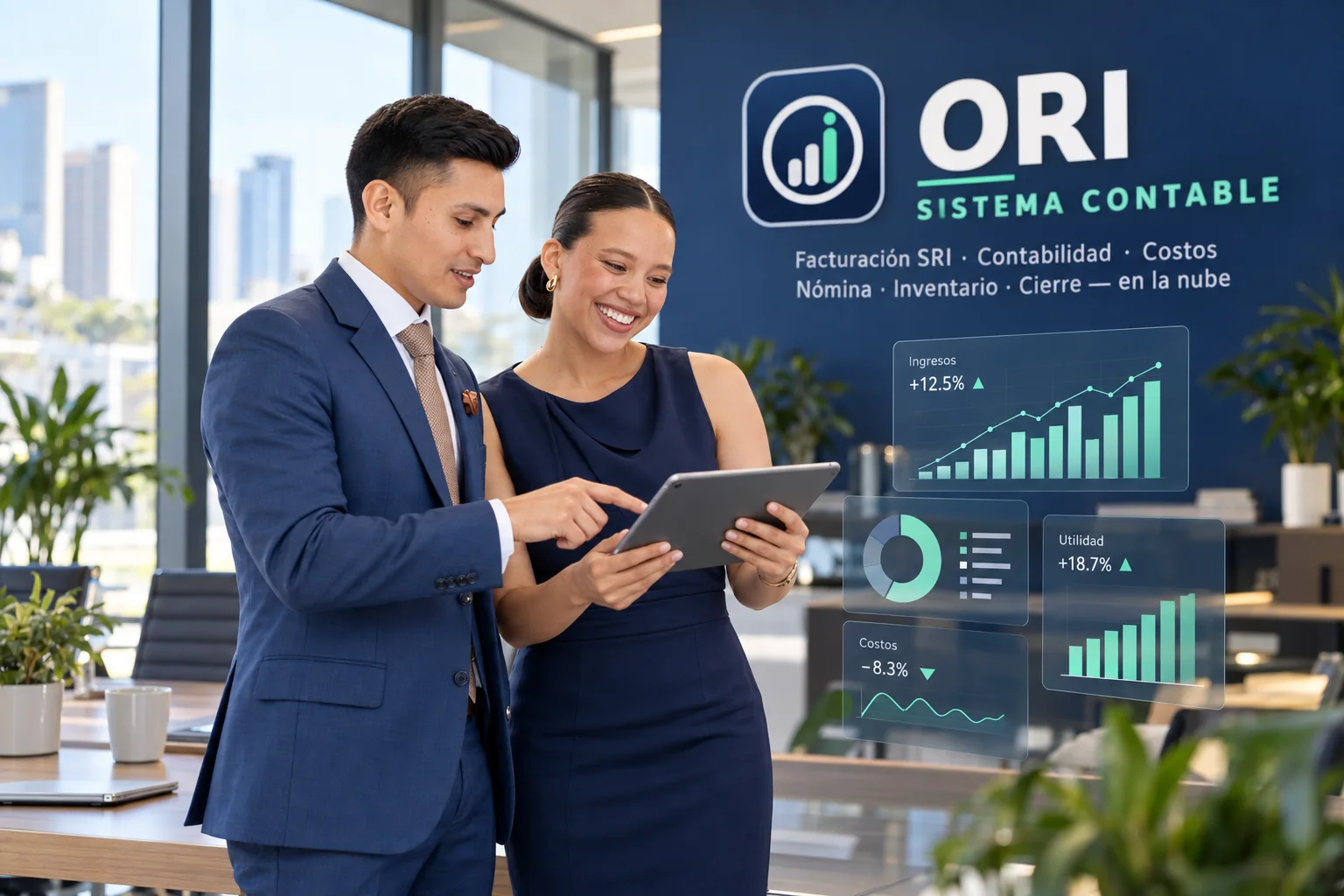 Equipo de ORI revisando ingresos y utilidad del negocio