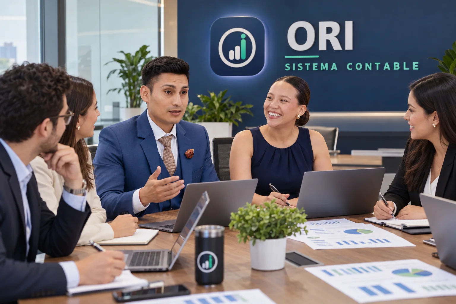 Equipo de ORI en reunión de trabajo con clientes